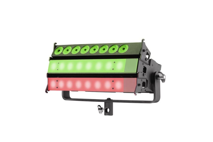 VELVET CYC 3 color STUDIO asymmetrical articulated LED with on-board AC control + yoke